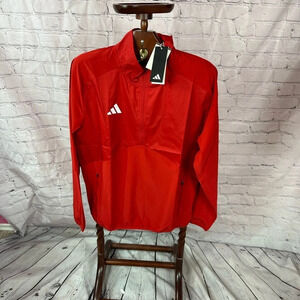 NWT Adidas SDL WV 1/4 zip red windbreaker pullover jacket sportswear activewear